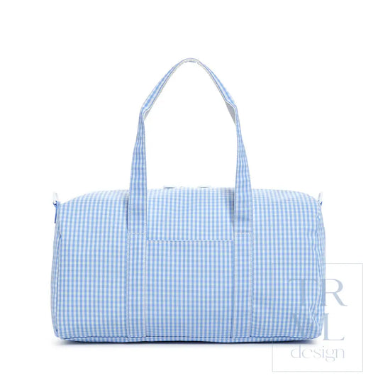 TRVL Design Weekender Duffel Bag Classic Sky Gingham