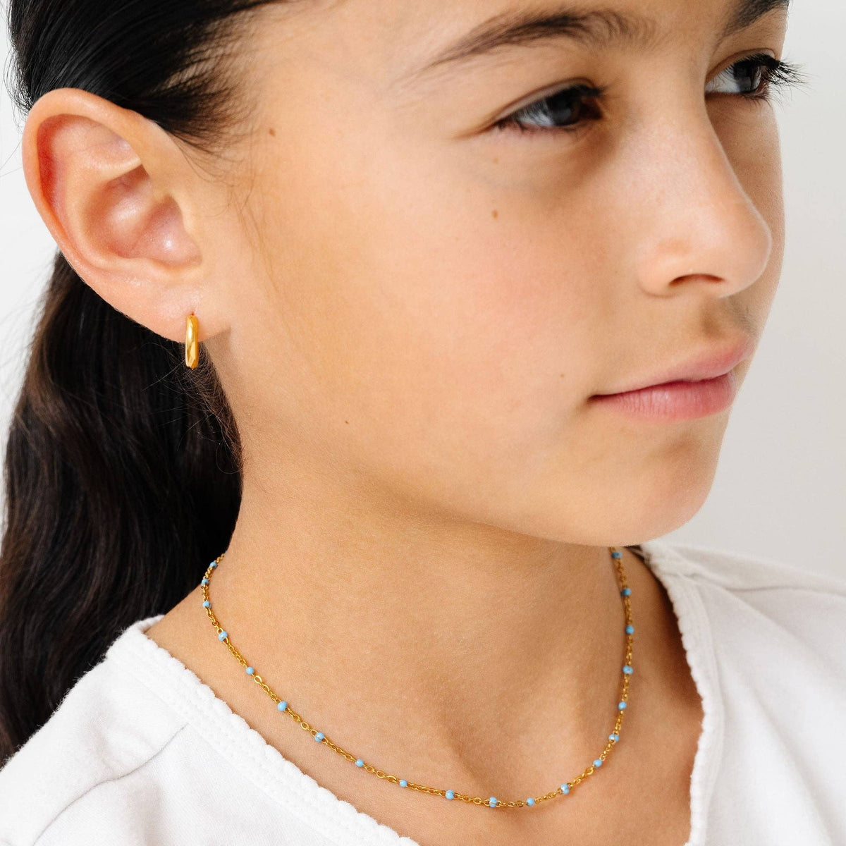 Pip Pop Post Enamel Bead Necklace Earrings - Hypoallergenic, Girl Gift