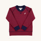 Beaufort Bonnet Cassidy Comfy Crewneck Richmond Red & Nantucket Navy Stripe with Palmetto Pearl Stork