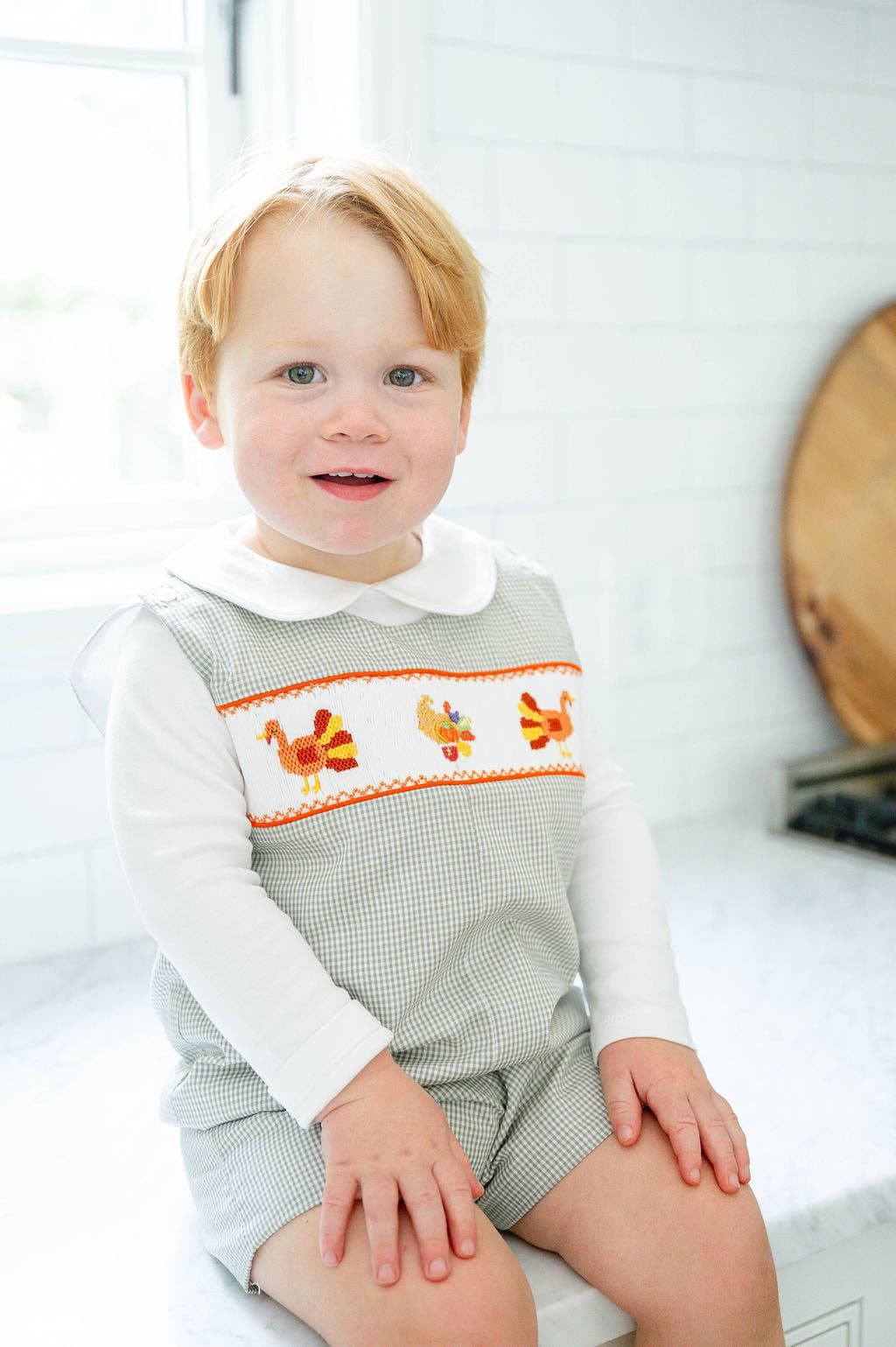 Ruth and Ralph Thanksgiving Smocked Benjamin Jonjon