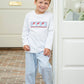 Ruth and Ralph Santa Claus Smocked Beau T-Shirt/Pants Set