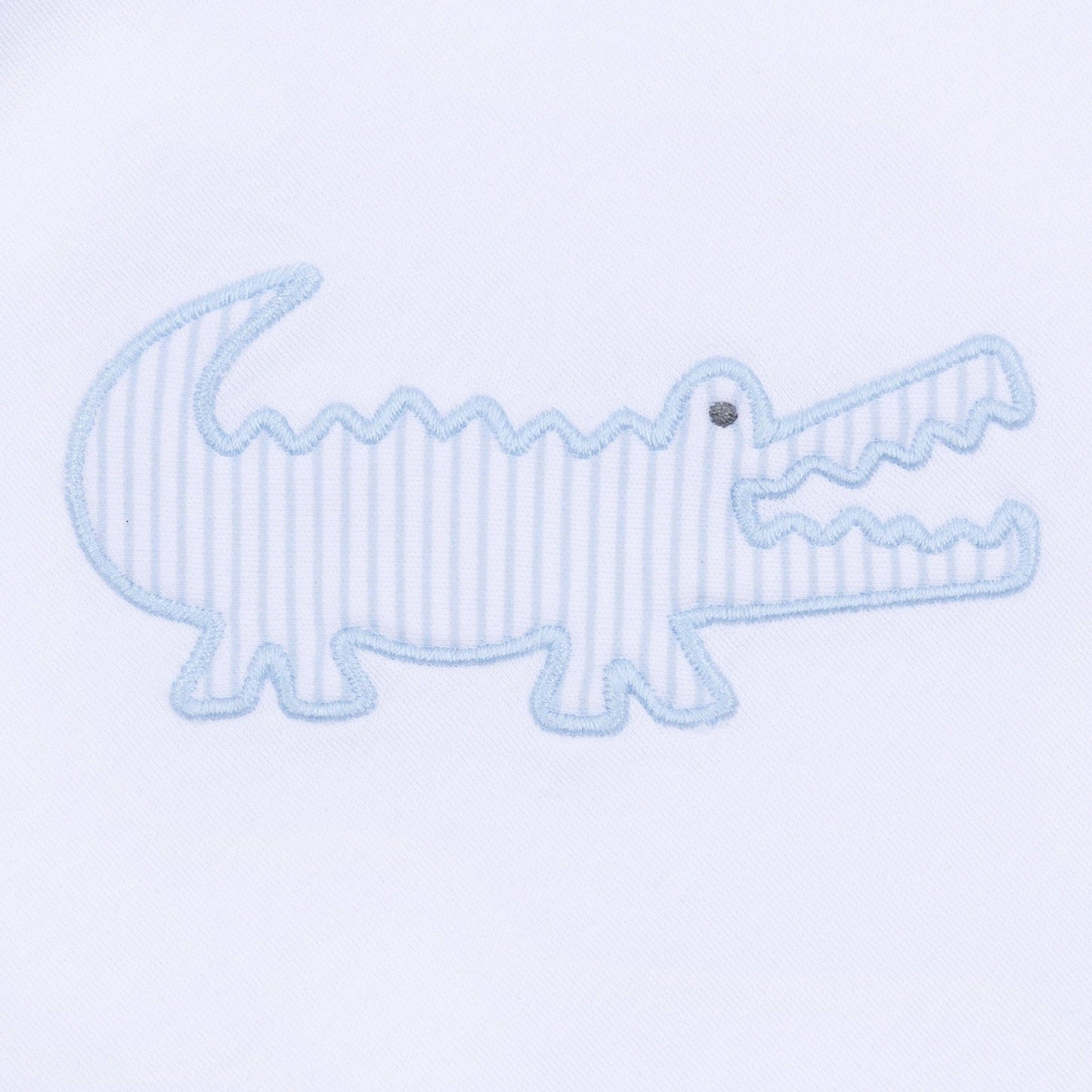 Magnolia Baby Gator Applique Bubble - Light Blue