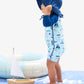Rufflebutts RuggedButts Baby Boys Blue Sweet Sails Long Sleeve One Piece Rash Guard Swimsuit