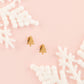 Pip Pop Post Christmas Tree Stud Earrings - Hypoallergenic, Flat Back,