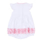 Magnolia Baby Gator Applique Ruffle Bubble - Pink
