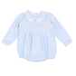 Magnolia Baby Birthday Classics Smocked Long Sleeve Bubble - Light Blue