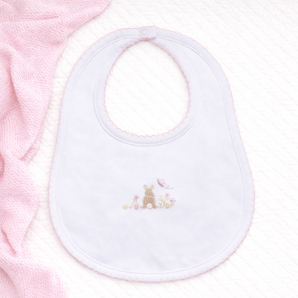 Magnolia Baby Bunny's Basket Bib - Pink