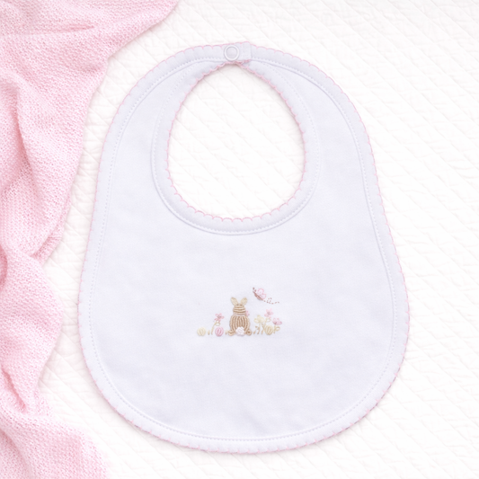 Magnolia Baby Bunny's Basket Bib - Pink
