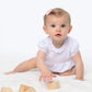 Magnolia Baby Essentials Solid Smocked Bubble - White Pink