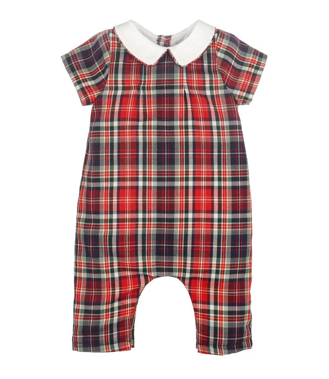 Sophie and Lucas Evergreen Tartan Boy Longall, Red