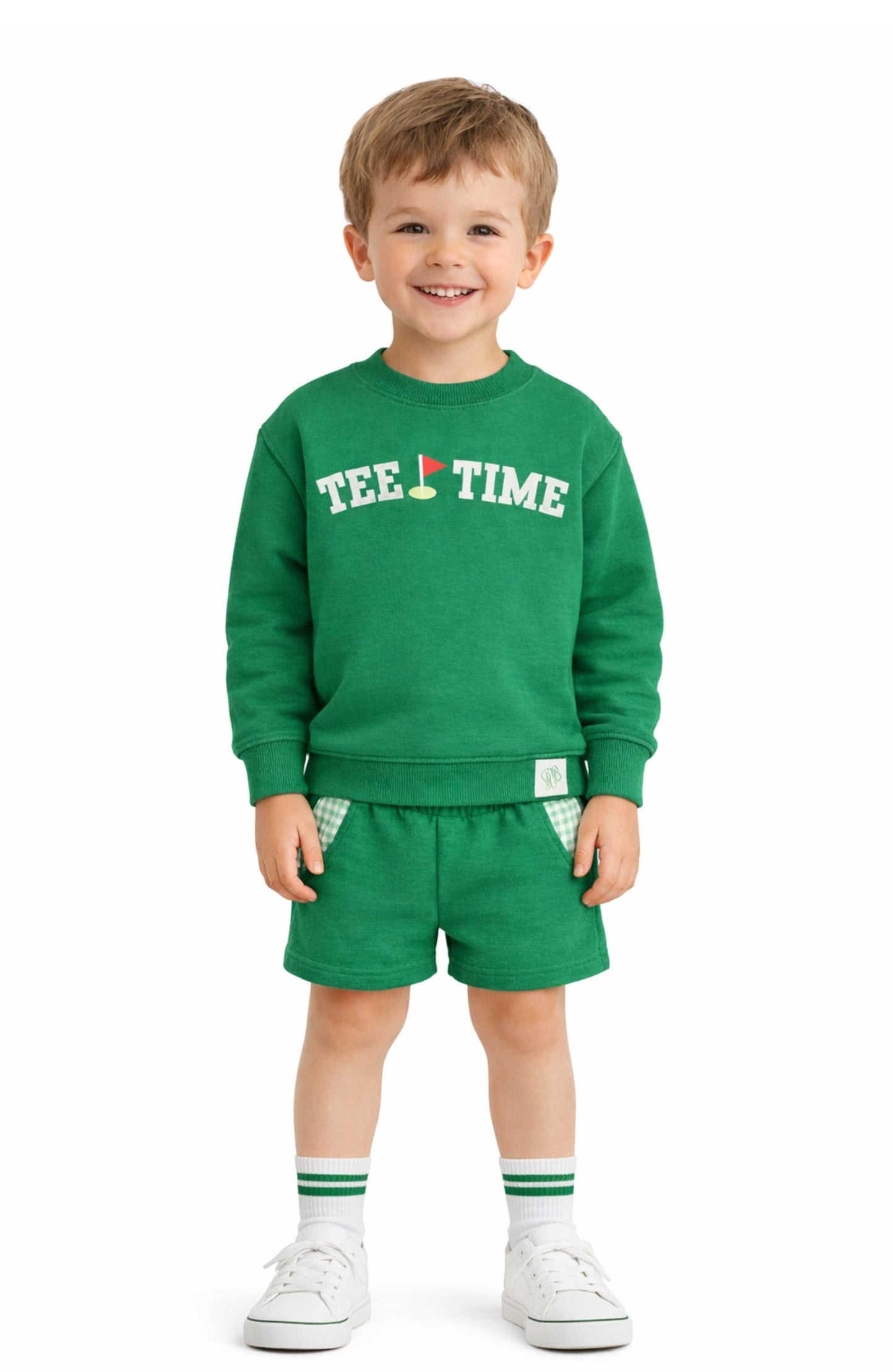Bits and Bows The Seersucker Pocket Short - Green