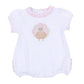 Magnolia Baby Pilgrim Pals Applique Ruffle Short Sleeve Bubble Pink