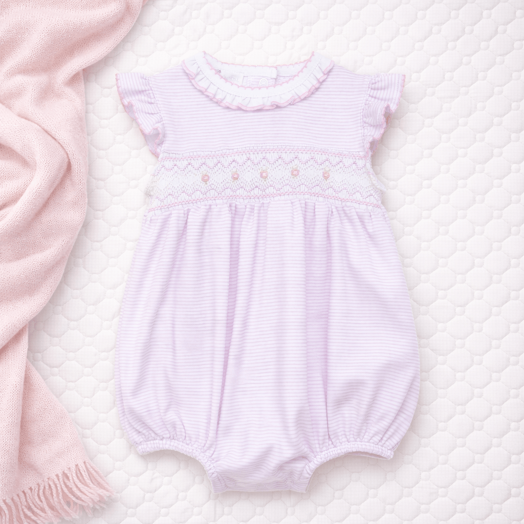 Julia Smocked Bubble - Pink