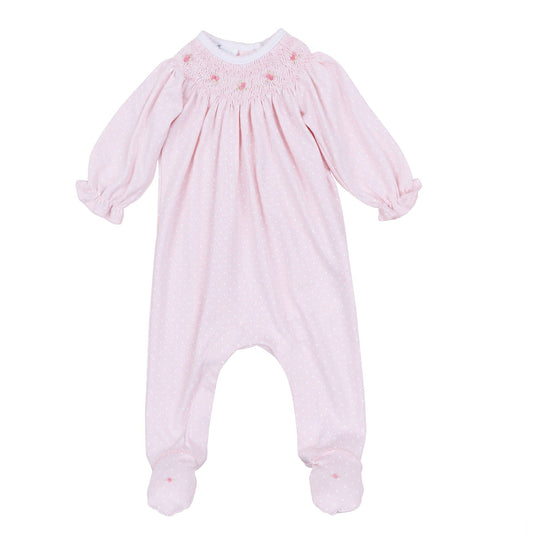 Magnolia Baby Mia's Classics Bishop Footie - Pink Polka Dot