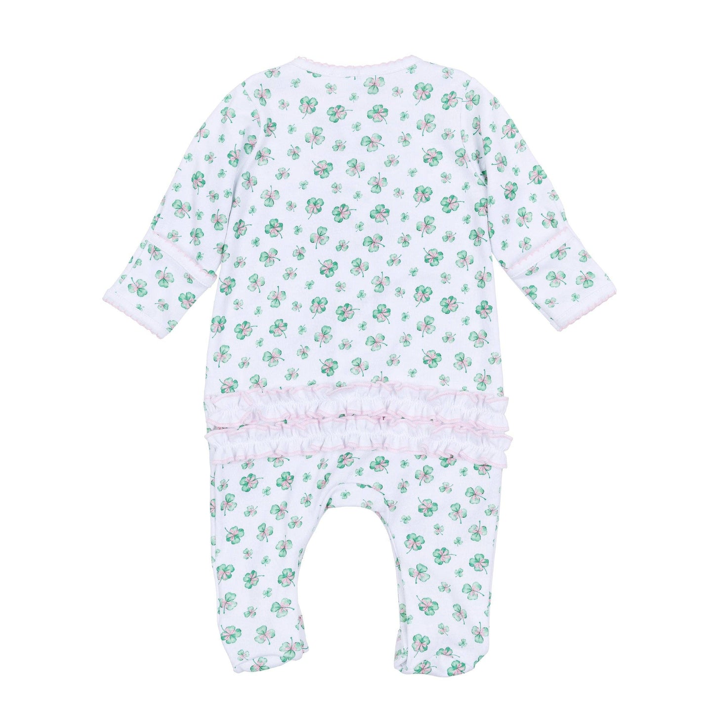 Magnolia Baby  Little Ones Printed Ruffle Footie - Pink