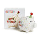 Two's Company Happy Birthday Confetti Piggy Bank with Pom Pom Hat