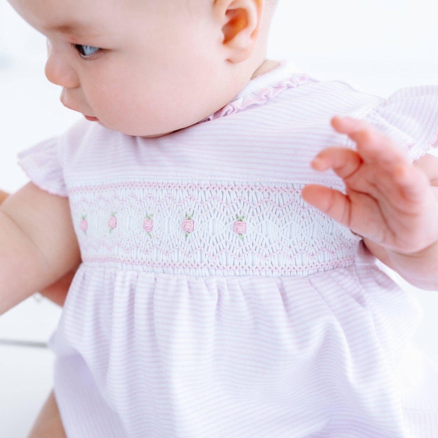 Magnolia Baby Julia Smocked Bubble - Pink