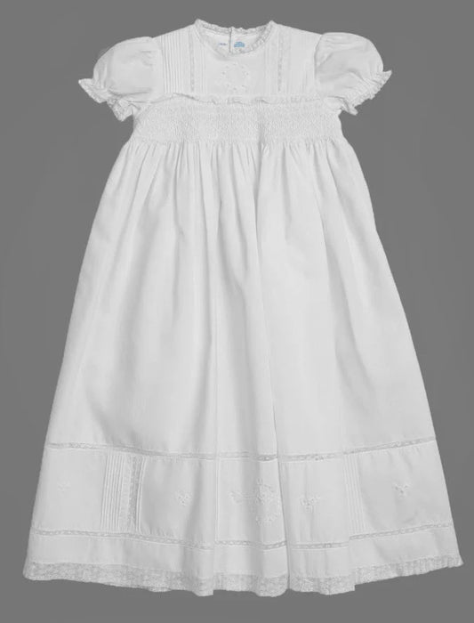 Feltman Brothers Girls Pearl Embroidery Christening Gown