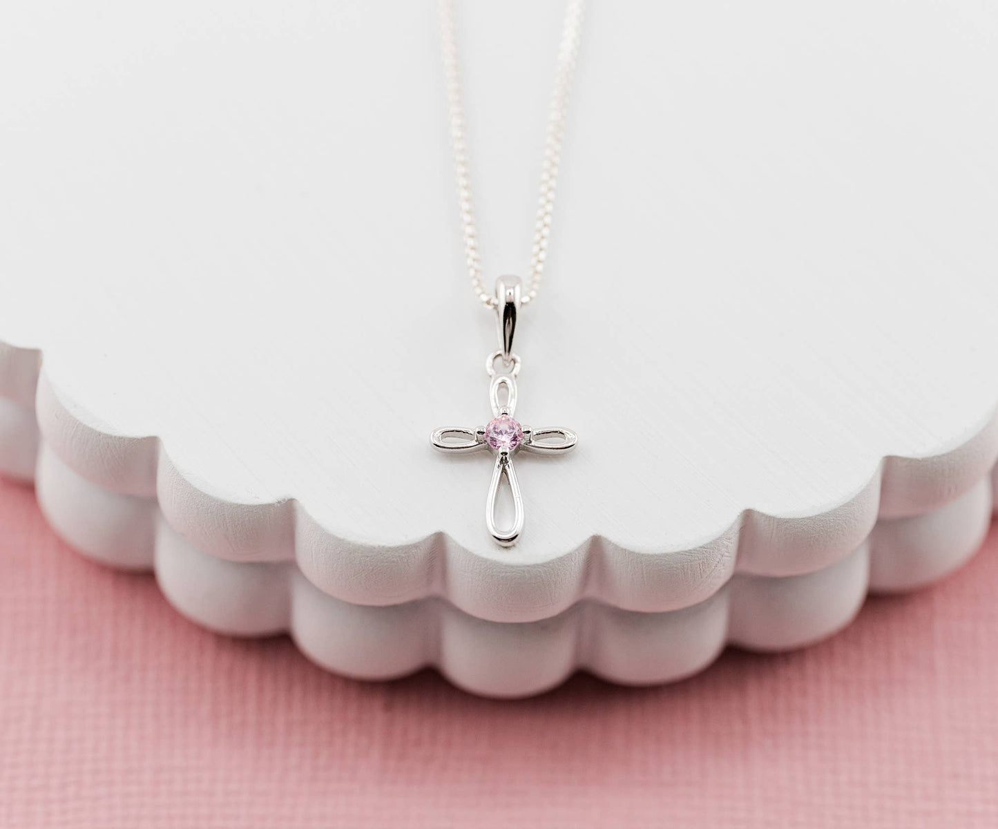 Children's First Communion Sterling Silver Cross Necklace