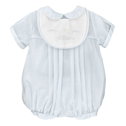 Petit Ami Romper with Sailboat Embroidery