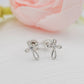 Sterling Silver Screw-Back Infinity Cross Baptism Earrings