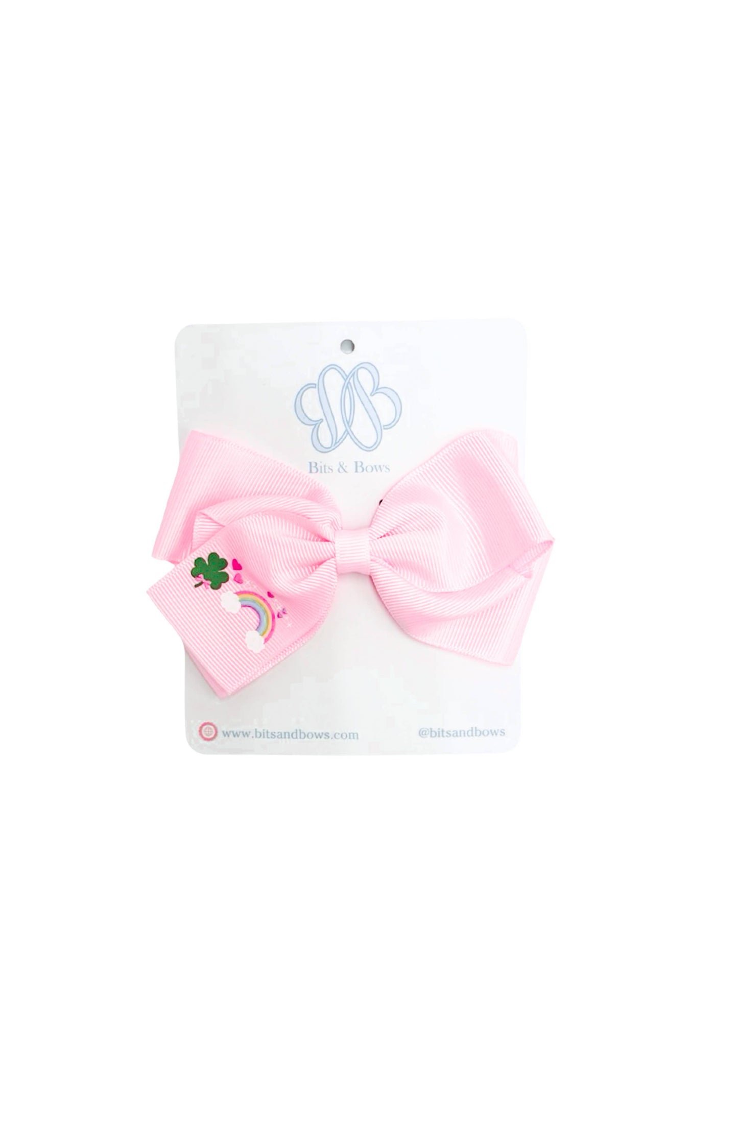 St. Patty's Hair Bow (Green, Pink)
