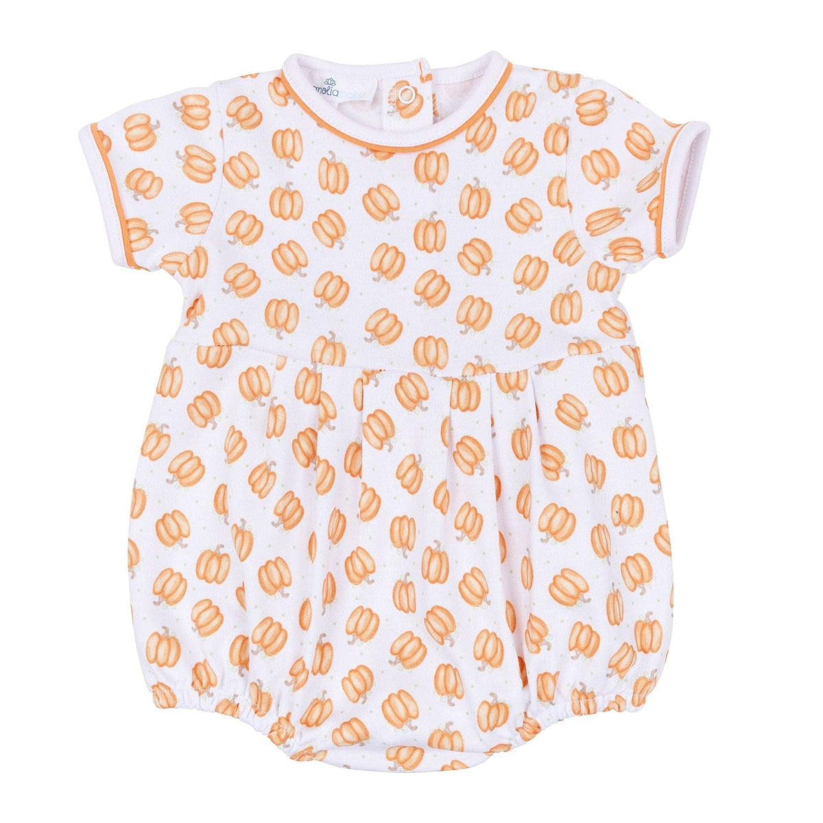 Magnolia Baby Baby Pumpkin Print Short Sleeve Boy Bubble