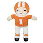 Zubels Football Player Orange/White Knit Doll 12"