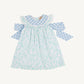 Beaufort Bonnet Franny Frock--Franklin Flowers/Barrington Blue Check
