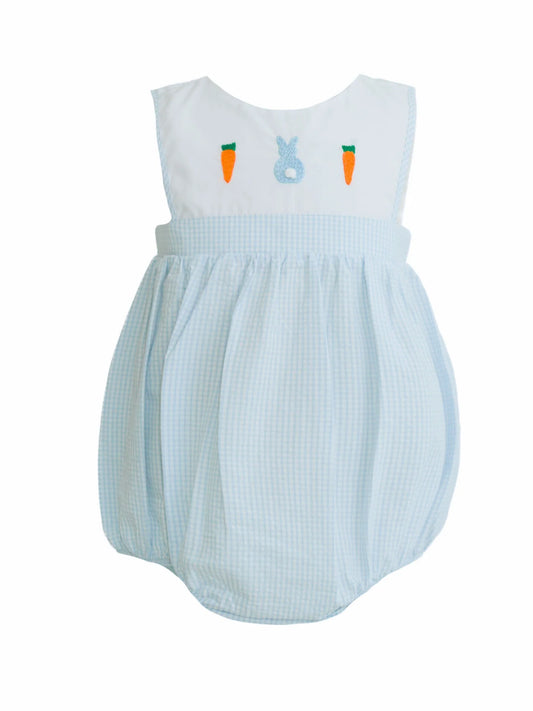 Krewe Kids Peyton Blue French Knot Bunny and Carrots Bubble