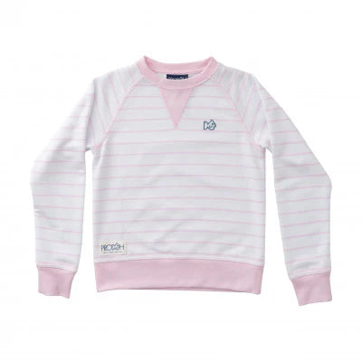 Prodoh Girls Crew Control Sweatshirt Pink Tulle Stripe