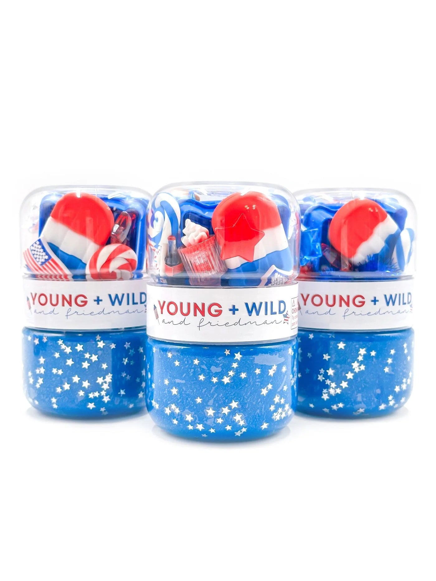 Young, Wild and Friedman Grab and Go Dough Jar--Fourth of July