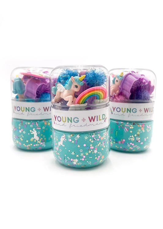 Young, Wild and Friedman Grab & Go Dough Jar Unicorn