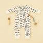 Magnolia Baby Harvest Haulers Zip Playsuit--Light Blue
