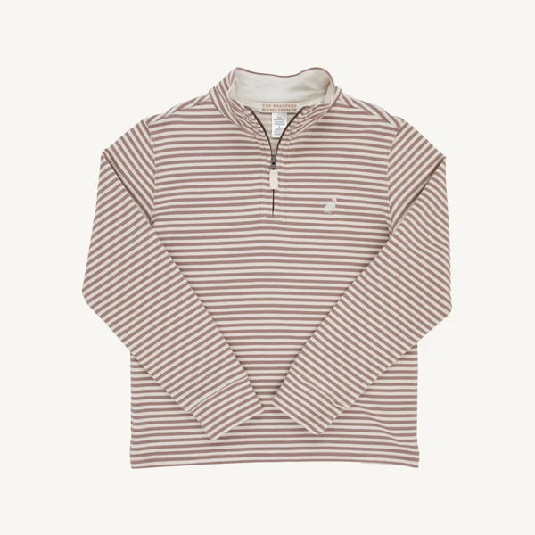 Beaufort Bonnet Hayword Half-Zip--Gray Bay Brown/Palmetto Pearl Stripe