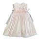 LuLu BeBe Gaby Light Pink Geometric Smocked Dress with Ribbons