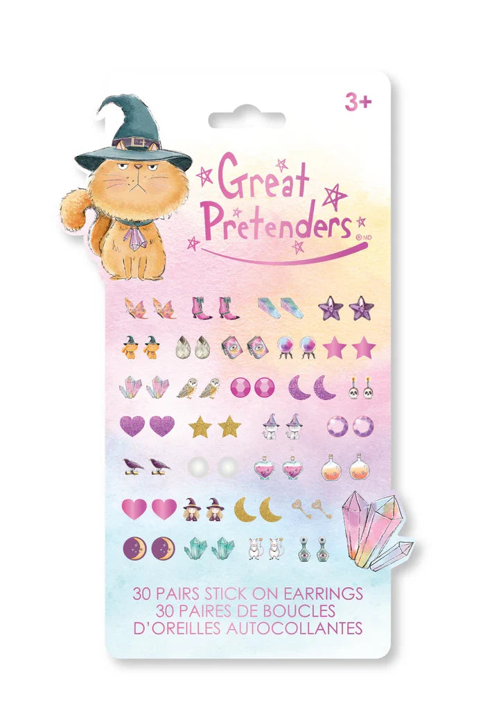 Great Pretenders Grumpy Cat Spelltastic Stick on Earrings