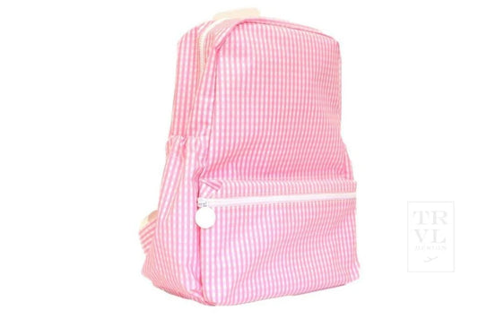 TRVL Design Backpacker--Backpack Gingham Pink