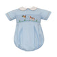 Anavini Hunting Dog Boy's Light Blue Twill Short Bubble
