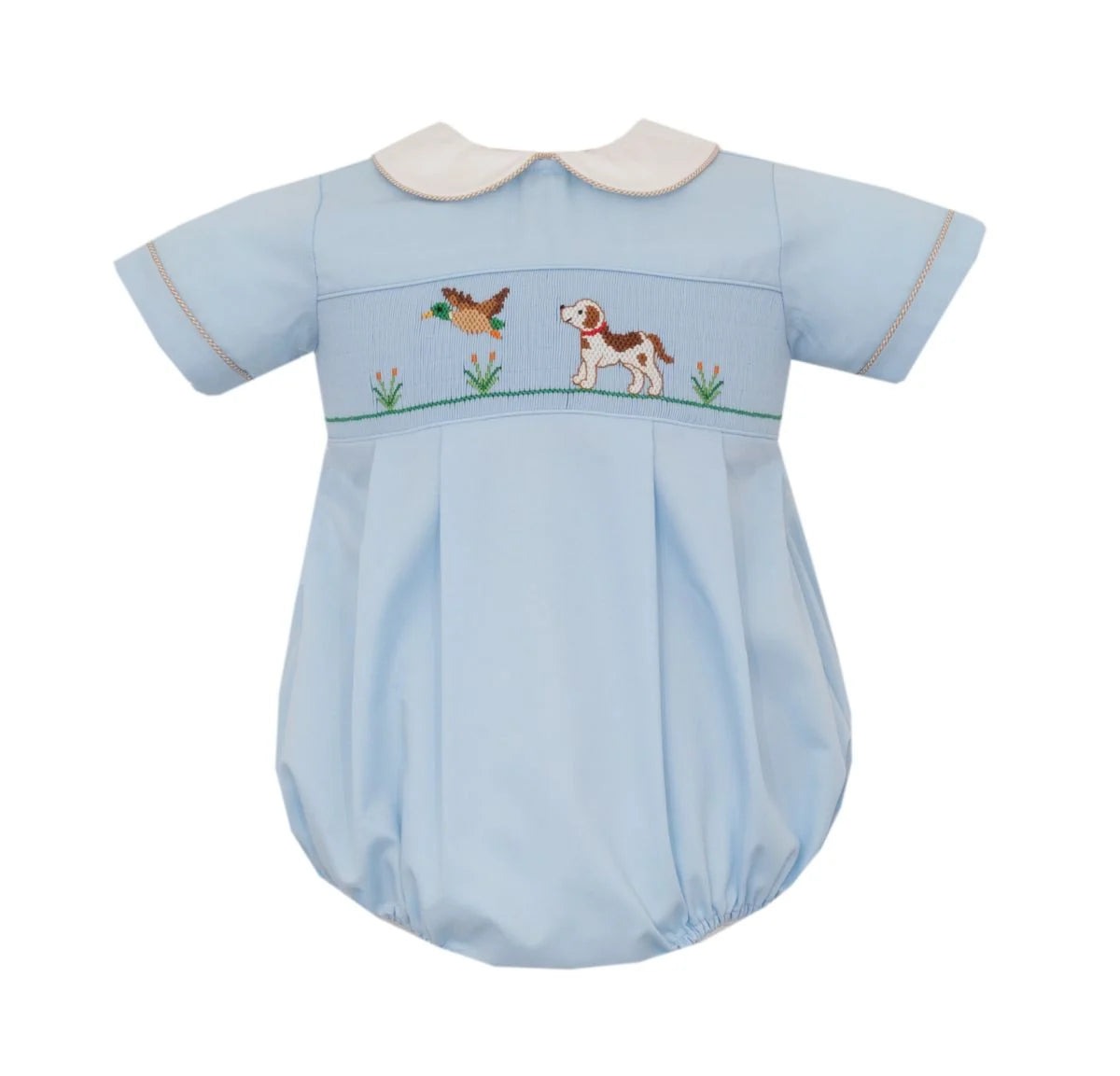 Anavini Hunting Dog Boy's Light Blue Twill Short Bubble