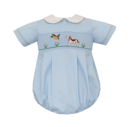 Anavini Hunting Dog Boy's Light Blue Twill Short Bubble