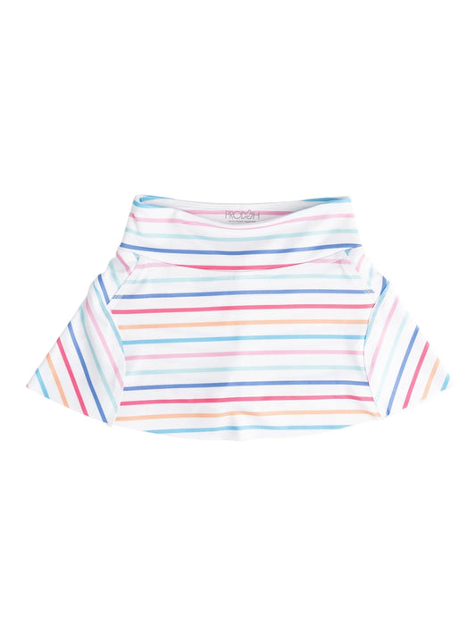 Prodoh Girls Tennis Skort w/Built In Compression Shorts--Sun Kissed Stripe