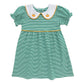 Itsy Bitsy Pumpkin Dress--Green Stripe