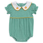 Itsy Bitsy Girl's Pumpkin Bubble--Green Stripe