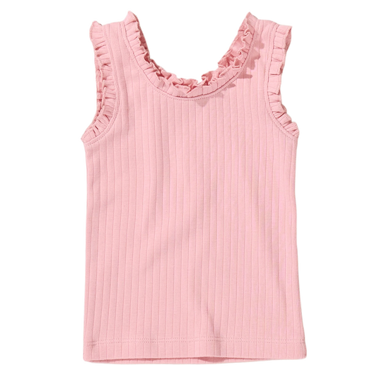 Coop by Pink Chicken joy ruffle rib tank - Pink