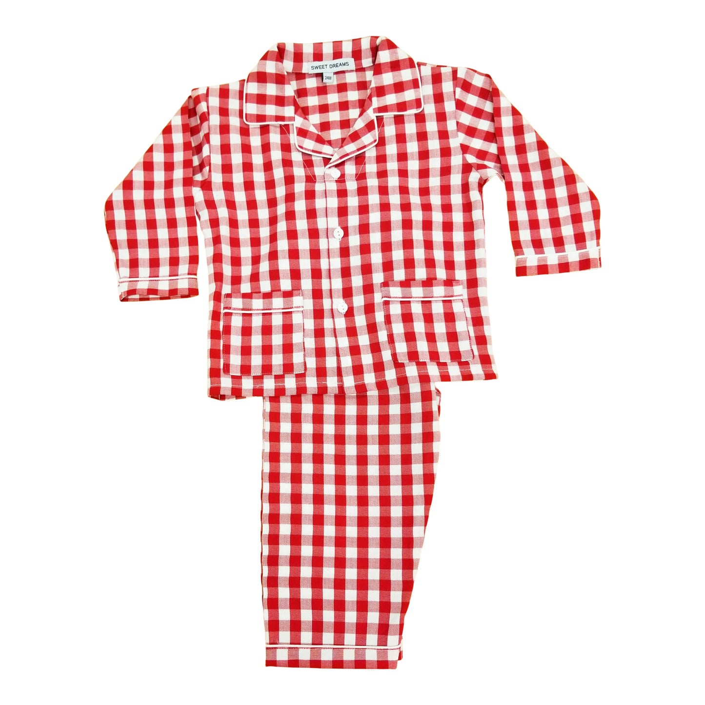 Sweet Dreams Red Gingham Boys Pajamas