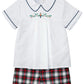 Krewe Kids Tucker Pleat Short Set--Christmas Tartan