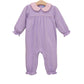 Trotter Street Abigail Romper--Lavender/Light Pink Stripe