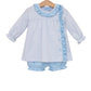 Trotter Street Lucille Bloomer Set--Light Blue Bitty Dot
