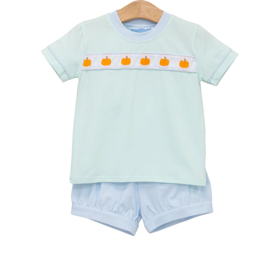 Trotter Street Pumpkin Rowe Banded Short Set